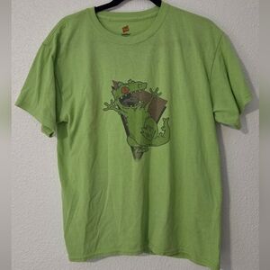 Reptar Graphic T-Shirt Nickelodeon Cartoon Dinosaur Y2K Nostalgia Tee Size Med
